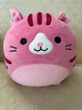 NWT Squishmallows Flip a Mallow Geraldine/Malu. Pink cat/grey dog 8 “ Cute!